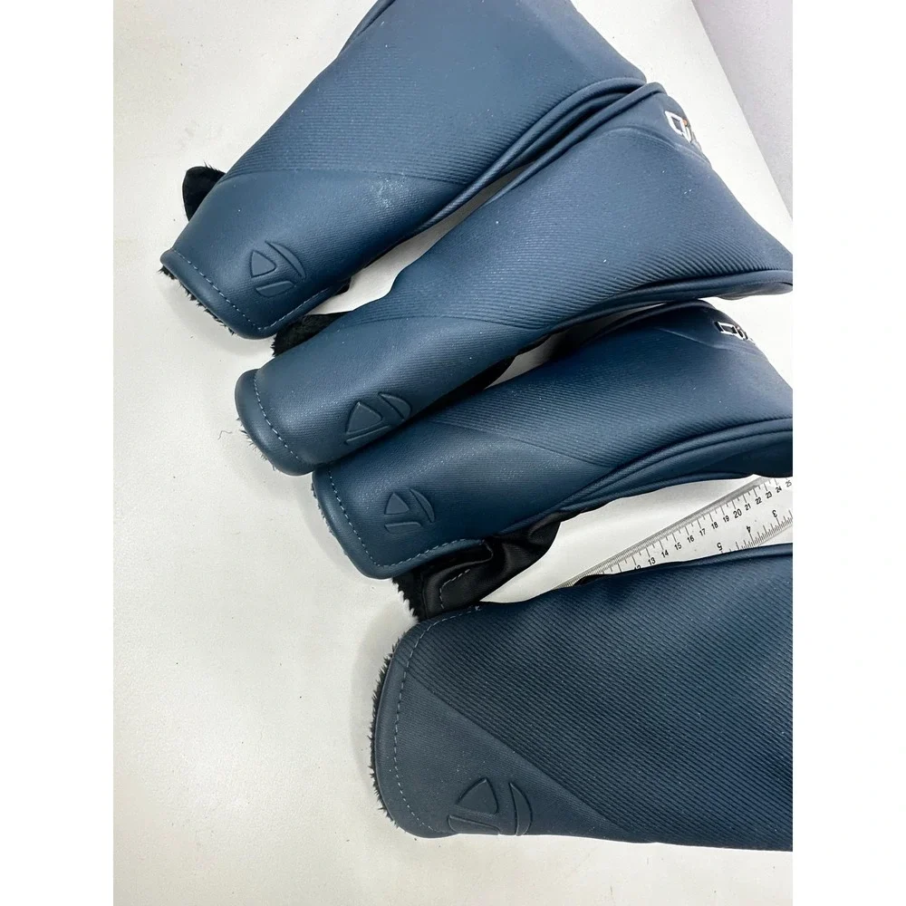 TaylorMade Qi4D Golf Headcovers Driver 3 4 Wood Set Blue Black NICE